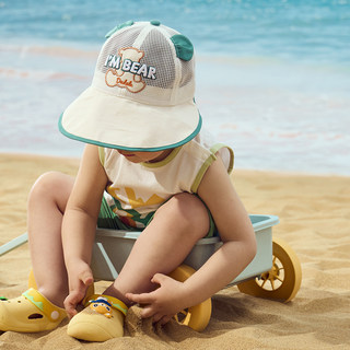 Children's Sun Protection Hat, Baby Hat, Summer Boy's Fisherman Hat, Mesh Peaked Cap, Bear Baby Sun Hat, Girl's Hat