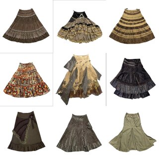 Fc vintage vintage versatile autumn and winter niche design lace a-line hong kong style foreign trade skirt