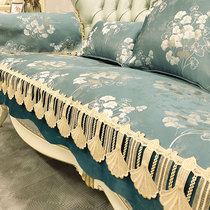 Eurostyle sofa cushion upscale luxury non-slip Four Seasons universal new Chinese solid wood sofa cushion cover backrest towels cover