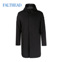 Fairfat mid-length hooded windbreaker mens spring and autumn middle-aged and young fashion handsome casual slim-fit jacket tops