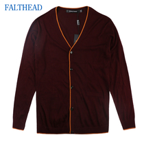 Fairfax 20 new spring and autumn V mens knitted sweater bottoming shirt slim-fit sweetheart collar liner mens fashion casual