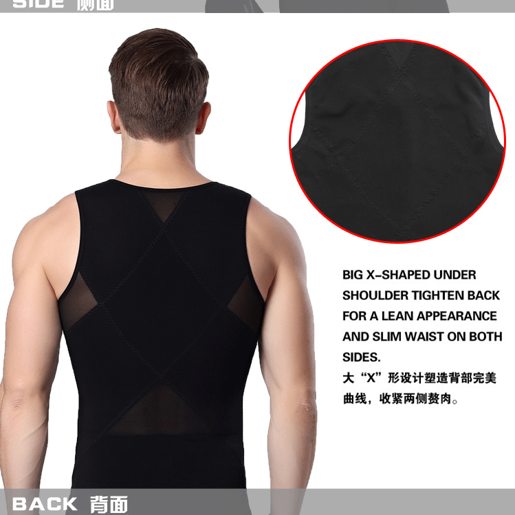 Áo nịt ngực nam ngực chùm ngực eo định hình vest nhựa Ngực nhựa bụng mỏng phần thể thao dây kéo áo vest áo ngực đẹp