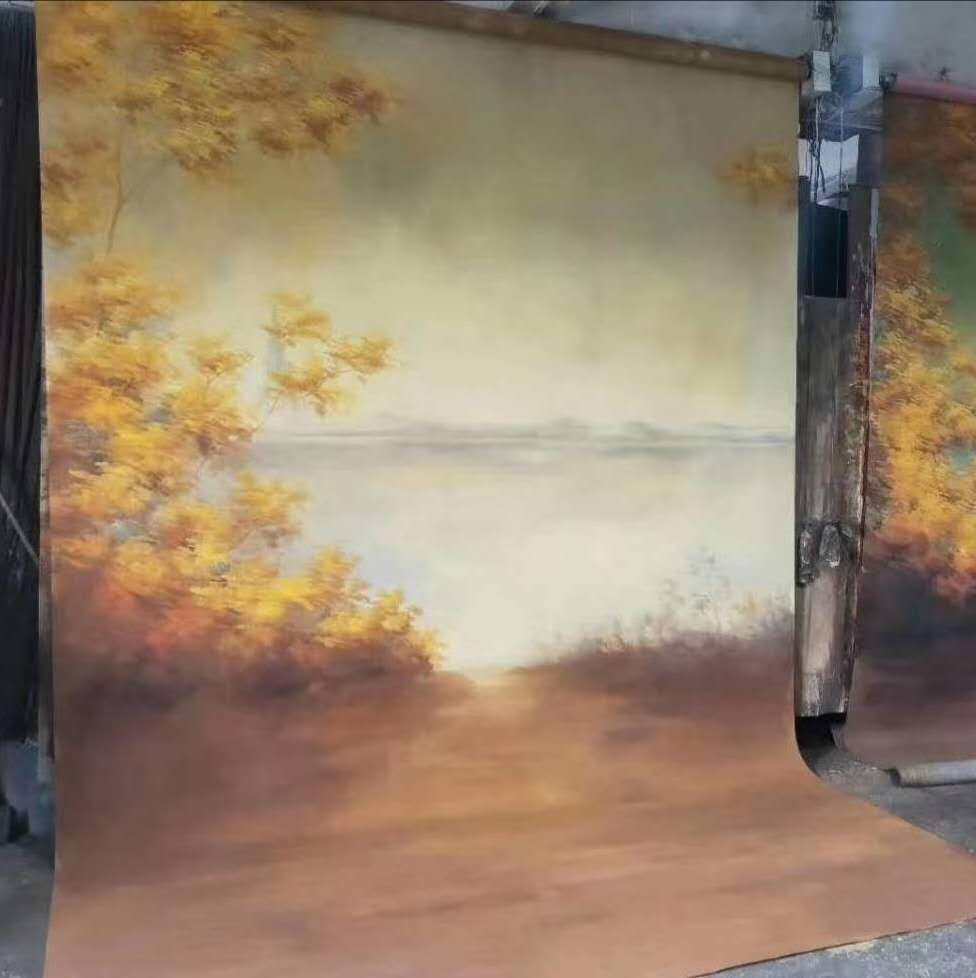 Wedding photography theme hand-painted tie-dye background pure handmade boutique painting background cloth photography inkjet photography cloth