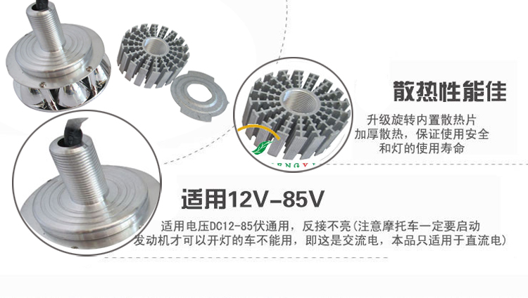 Bên ngoài xe điện đèn pha 40W siêu sáng đèn xe gắn máy dẫn đèn pha sửa đổi đèn xe 12v48v60v72v xe đèn