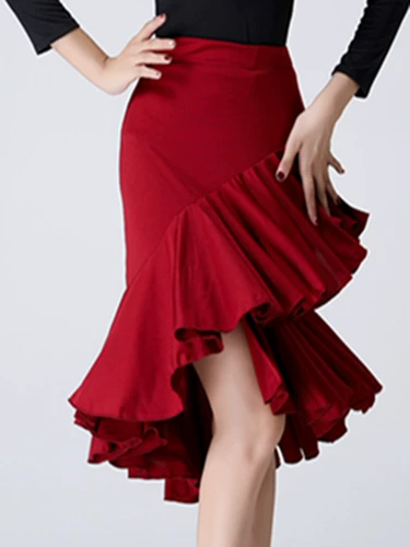 Латинский танец взрослый нерегулярная юбка ласточка юбка