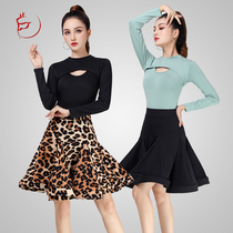 New Latin Dance Swing Dress Adult Sleeve National Standard Dress BAO WEN Dance Practice Kit
