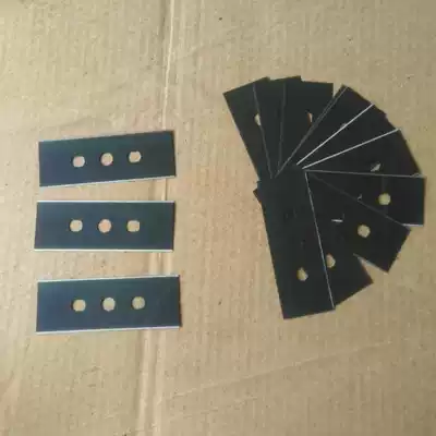 Black steel three hole blade production packaging tape three hole blade industrial blade SK2 sharp blade factory direct sale