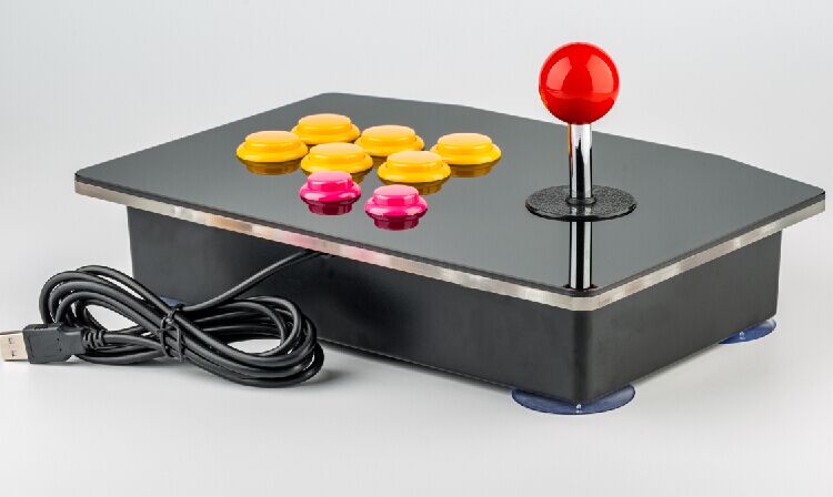 Tốc độ cực cao Kingsoft USB không chậm trễ Street Fighter 4 trò chơi máy tính TV di động PS3 xử lý rocker 71D482CB tay cầm ps2