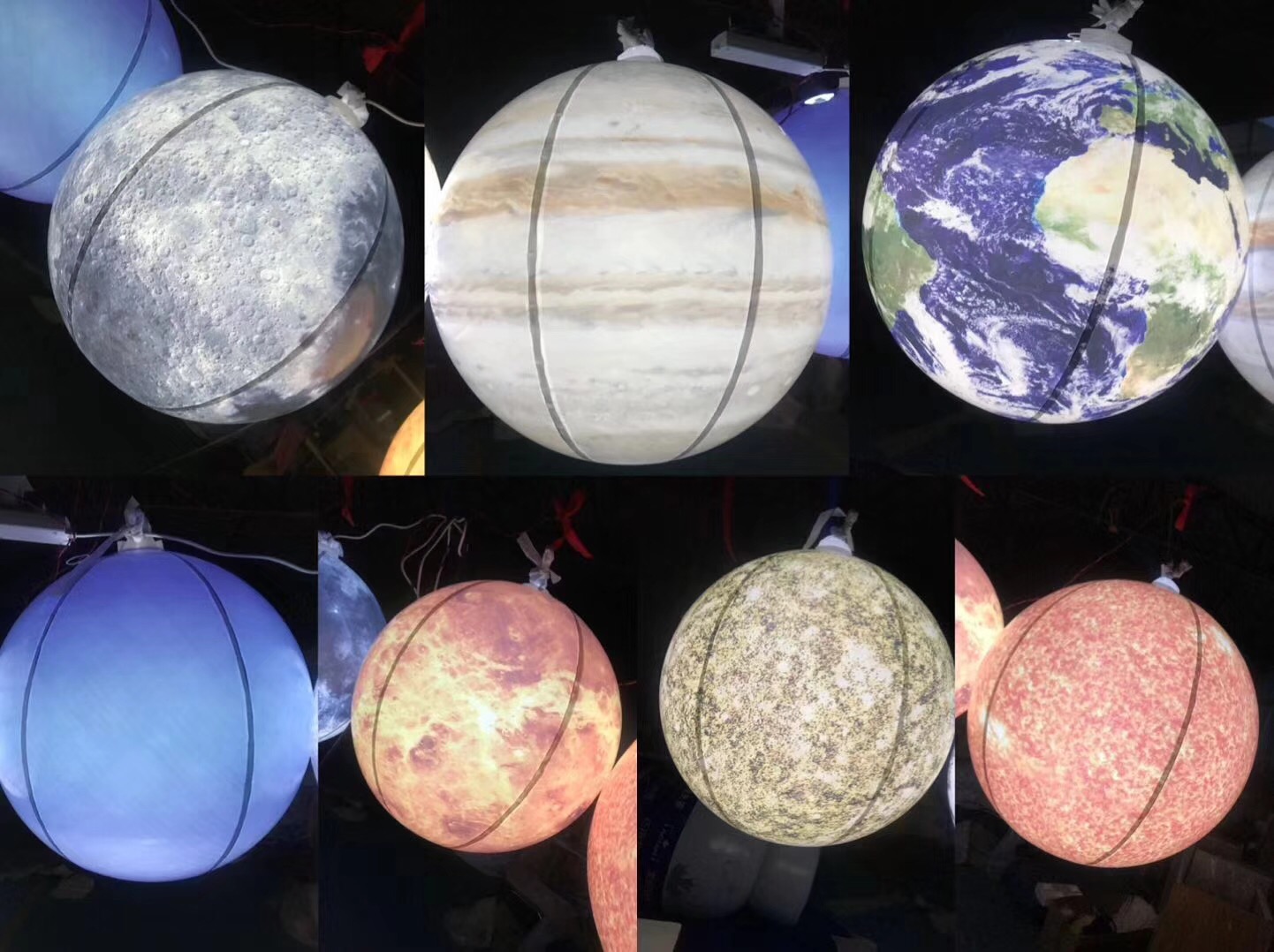 Inflatable Eight Planet Balloons Planet Inflatable PVC Nine Planet Balloons Inflatable Wedding Wedding Decoration Arrangement