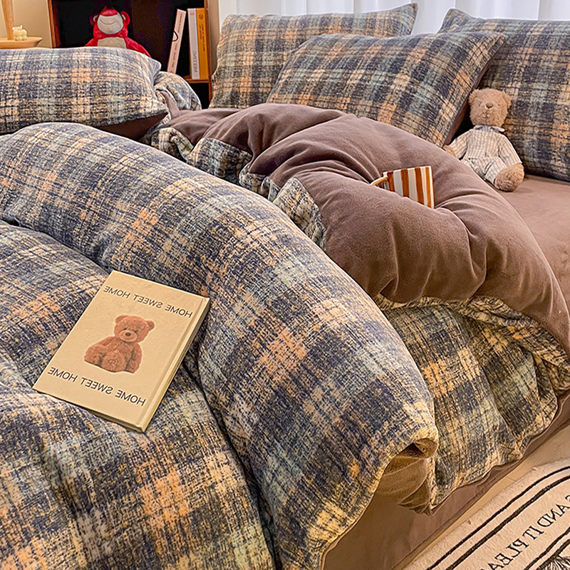 Thickened Coral Milk Velvet Duvet Cover Single Piece Winter 150X200 Student Dormitory Single Double-Sided Flannel Duvet Cover Thickened Coral Milk Velvet Duvet Cover Single Piece Winter 150X200 Student Dormitory Single Double-Sided Flannel Duvet Cover