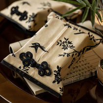 Xianhua Nongying New Chinese style retro tissue box high-end living room car household paper drawer set French Chinese style