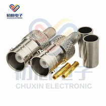 Pure copper BNC-K-3 BNC female monitoring oscilloscope cold head Q9 female suitable for RG58 coaxial signal line
