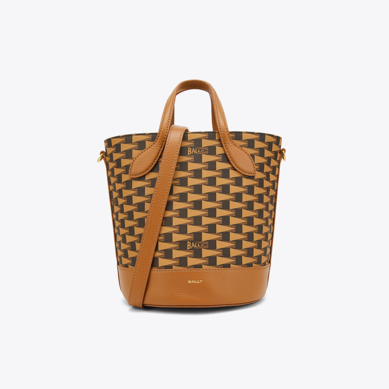 Bally Bailey Women's Brown Handheld Shoulder Crossbody Bucket Bag 8 Hours