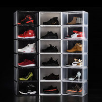 aj shoe box storage box Transparent large shoe cabinet anti-oxidation collection put side open high transparent acrylic original magnetic suction