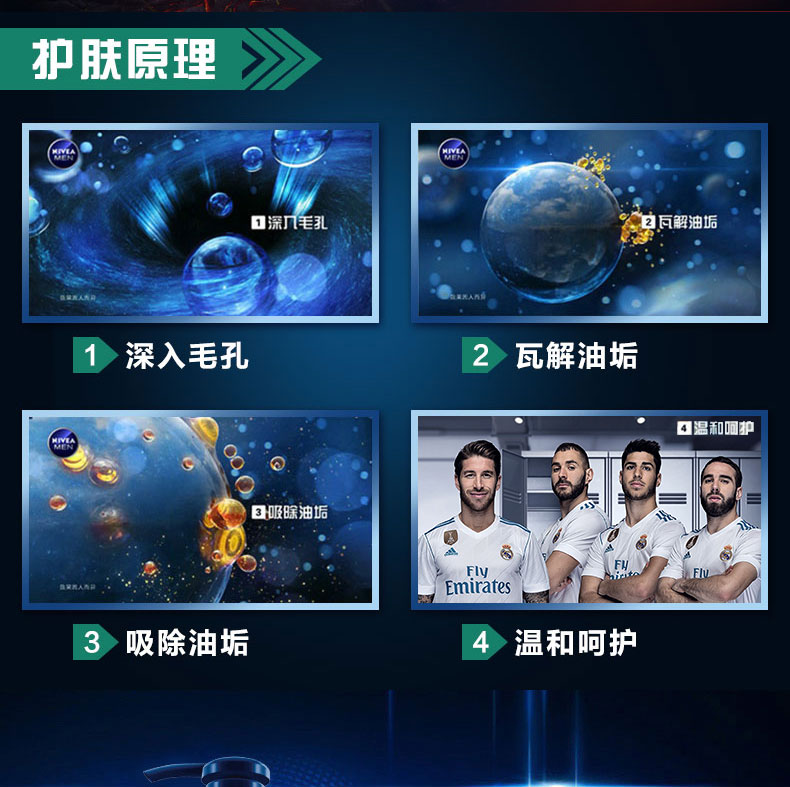 妮维雅 男净油精华抗痘洗面奶 150g*2瓶 有明显凉感 图3