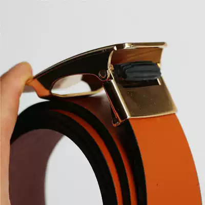 The elongated belt male retro toothless buckle belt 3 5cm wide toothless strip with toothless buckle no adjustment