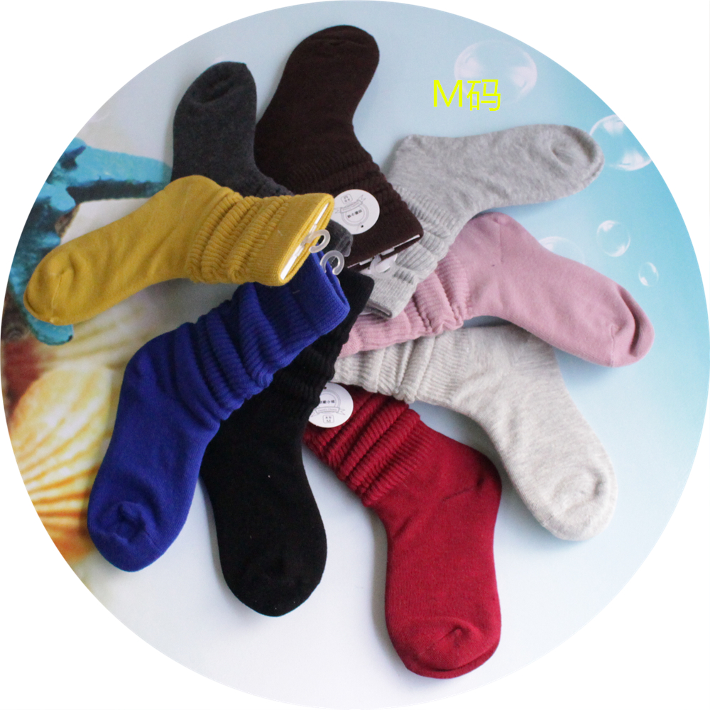 Socks girl socks Socks Baby Socks Baby Pure Cotton Medium Tube Children Pure Color Point Gum Non-slip Children Combed Cotton Adult Women Socks