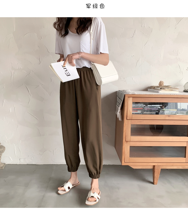 Quần lưới đèn lồng đỏ nữ 2019 hè mới voan rủ chín điểm quần âu mảnh mỏng chân váy hậu cung quần bà ngoại - Quần Harem quần dài nữ đẹp