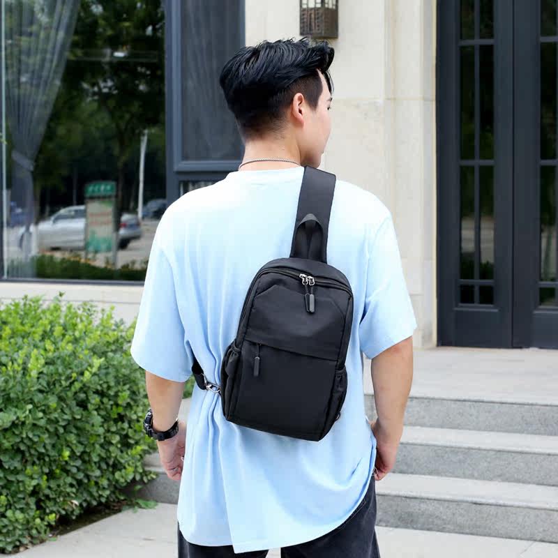 2022 new chest bag men's messenger bag men's bag messenger bag nylon casual messenger bag large capacity backpack