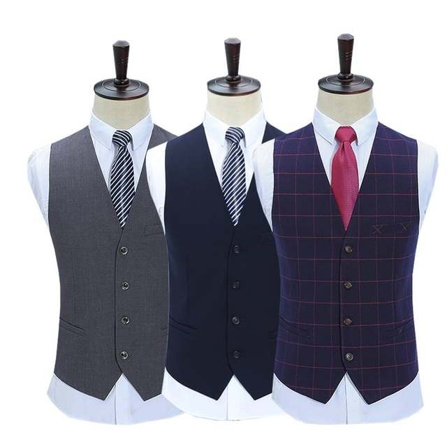ເສື້ອກັນໜາວຊາຍດ່ຽວພາກຮຽນ spring, ດູໃບໄມ້ລົ່ນແລະລະດູຫນາວ vest slim fit Korean suit business casual suit vest vest trend