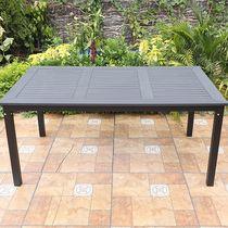 Outdoor table and chair plastic wood chair courtyard balcony anticorrosive wood back chair modern simple cafe restaurant dining table and chair