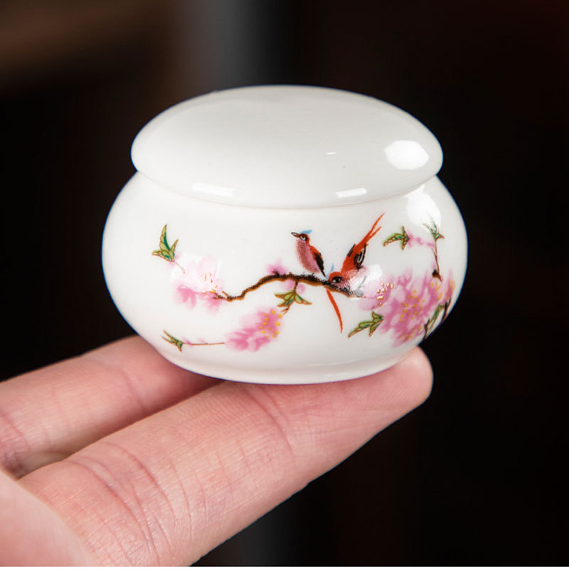 Portable Powder Balm Lip Cream Packaging Jar Sealed Ceramic Small Mini Antique-Style Lipstick Rouge Box Herbal Balm Bottle