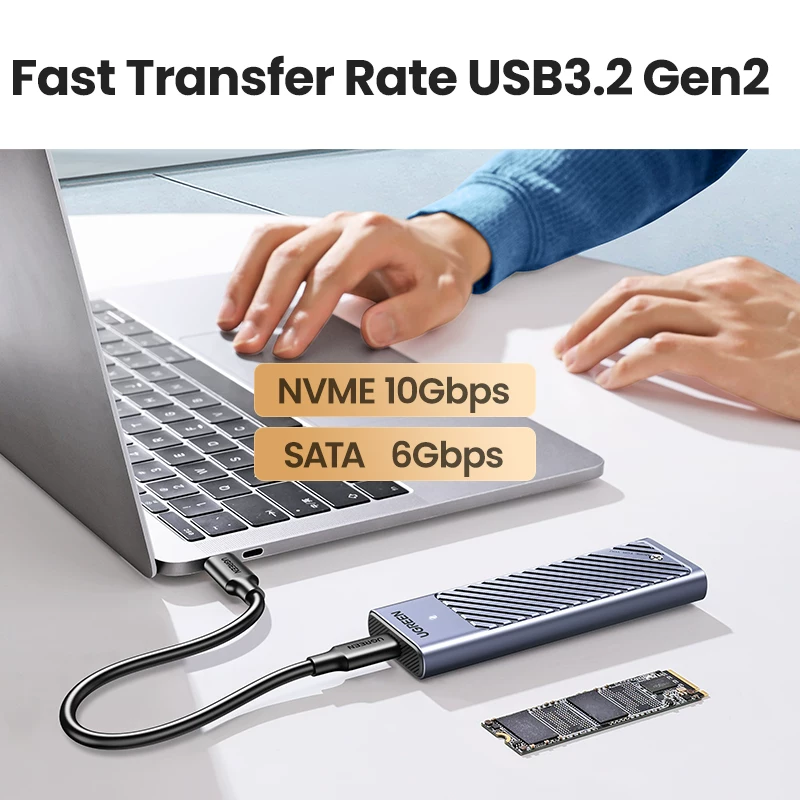 Корпус для SSD M.2 NVMe/SATA, адаптер, 10GBP