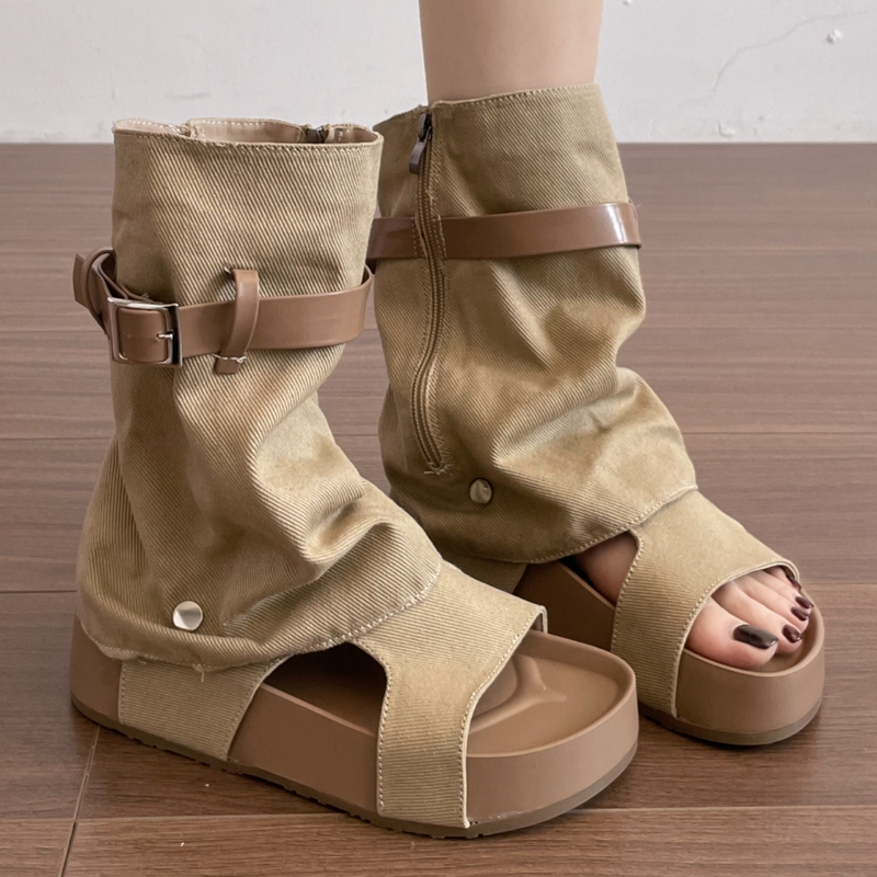 Detachable Retro Wasteland Style Thick-Soled Two-Way Boots for Women, 2026 Summer New Style, Height-Increasing Sandals for Northwest Vacations Detachable Retro Wasteland Style Thick-Soled Two-Way Boots for Women, 2026 Summer New Style, Height-Increasing Sandals for Northwest Vacations