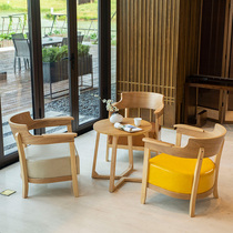 Nordic dessert milk tea shop Coffee Western restaurant Lounge area Negotiation meeting office reception Sofa table and chair combination