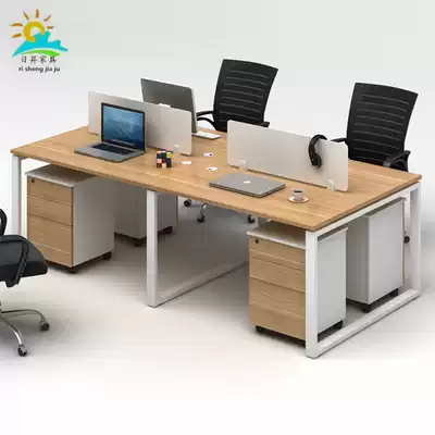 Office table and chair combination staff Screen Single computer desk 2 people 4 people 6 people desk simple modern custom