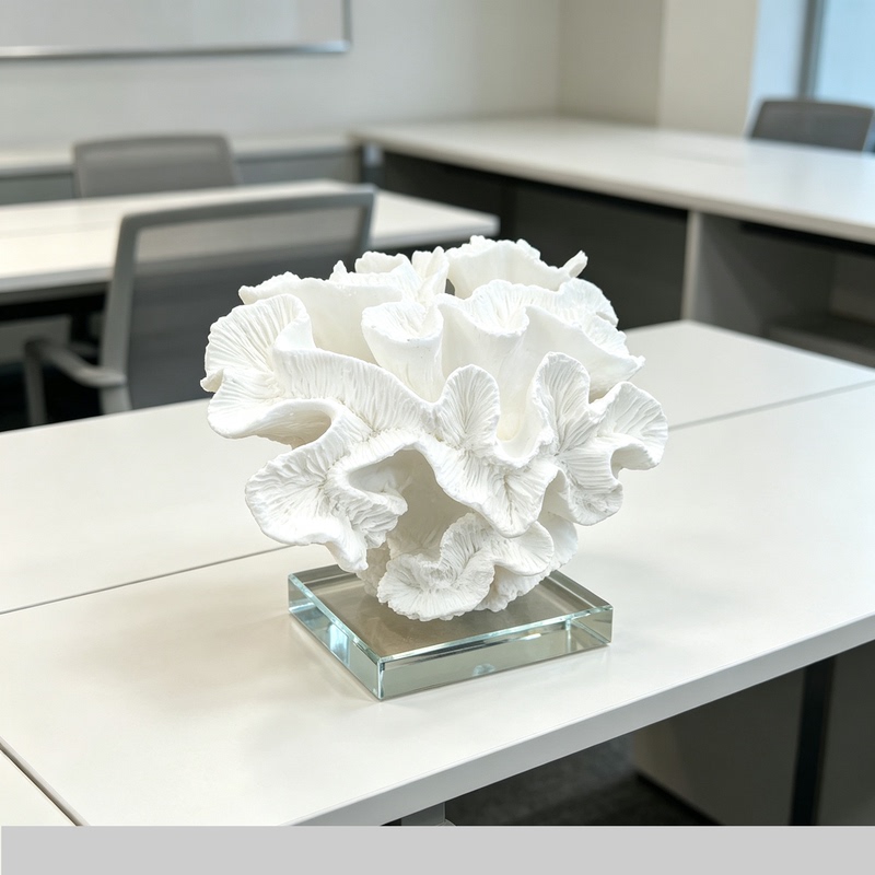 Modern Minimalist White Coral Ornaments, Living Room Decorations, Large-Capacity Creative Home Accessories