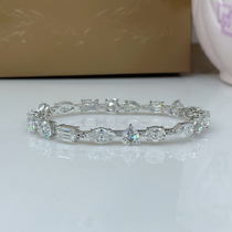 18k gold mo sang shi shaped diamond single 1 karat ultra-luxurious mosaic mo sang shi bracelet total drill 18 karat