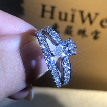 18K gold Mozambique zuan jie zhi wedding ring 1 karat drops Crown nv jie 2 Karat custom