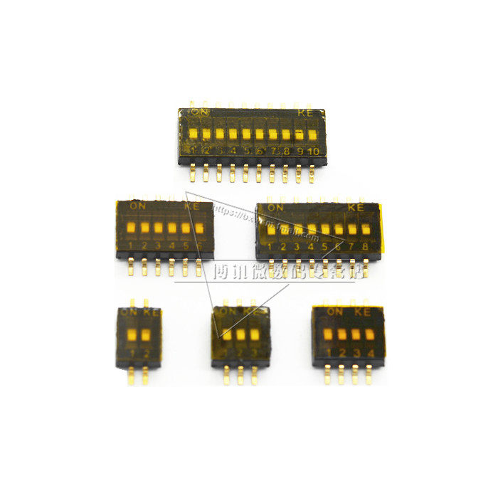 云辉 贴片1.27mm 拨码/编码/拨动开关2p 3p 4p 6p 8p 10p