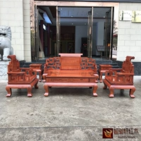 Boutique Burmese gỗ hồng mộc lớn phong phú kết hợp sofa nước 1 + 1 + 3 sáu mảnh đặt trái cây lớn gỗ hồng mộc đồ nội thất phòng khách - Bộ đồ nội thất ghế sofa giá rẻ