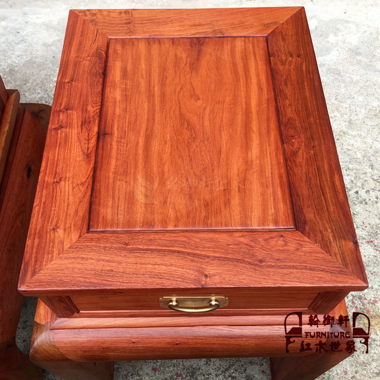 Gỗ hồng mộc Miến Điện quốc gia Thiên Hương 1 + 2 + 3 bộ ghế sofa chạm khắc sáu quả gỗ hồng mộc lớn bằng gỗ gụ - Bộ đồ nội thất giường gấp