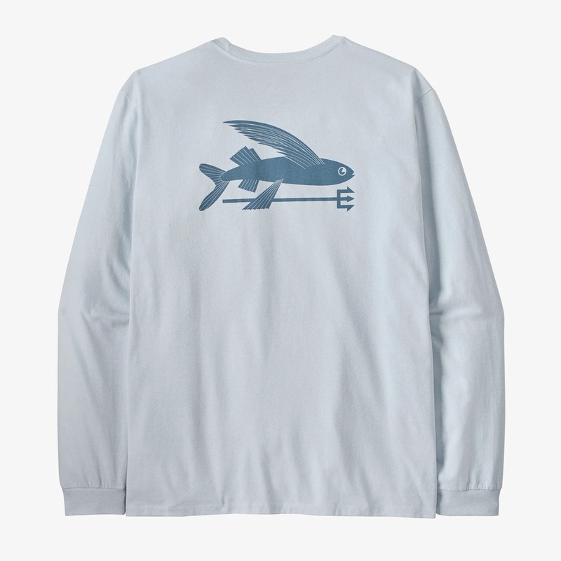 [Authentic Product from Overseas] Patagonia Men's Blended Long-Sleeved Round-Neck T-Shirt Top for Spring, Autumn, and Winter