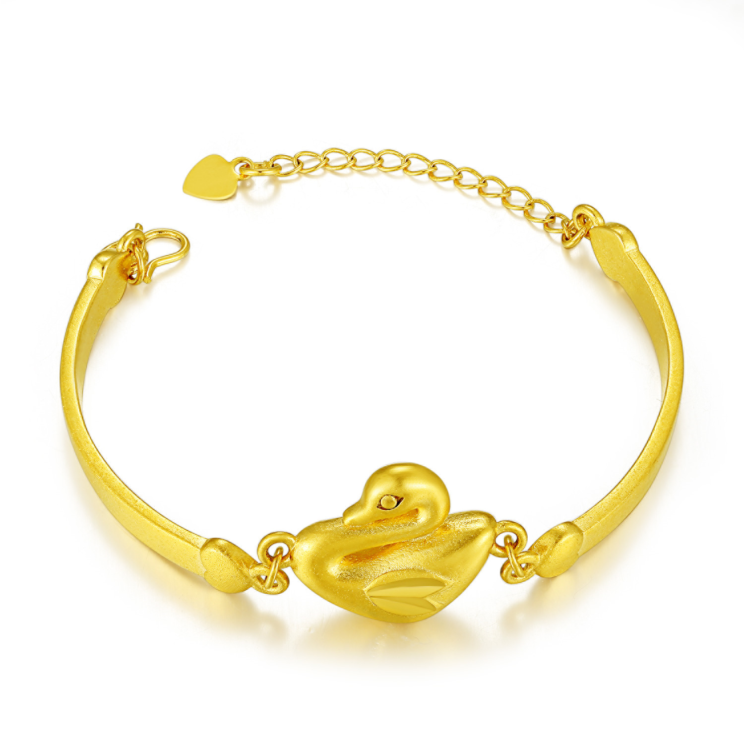 Vòng đeo tay thiên nga vàng nguyên chất 24k vàng 貔貅 vòng tay 999 mẫu vàng đầy đủ nữ để gửi nhẫn bông tai - Vòng đeo tay Cuff vòng tay Cuff