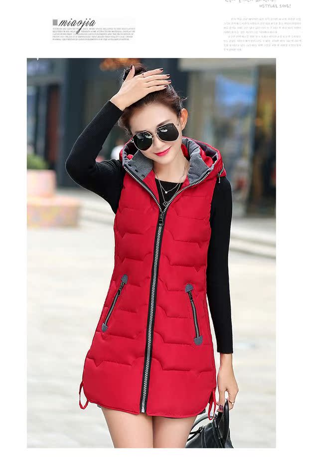 Mùa thu đông 2018 vest nữ hoang dã mới trong bộ áo dài Slim phiên bản Hàn Quốc của chiếc áo khoác lông sống xuống áo vest cotton bộ vest nữ đẹp
