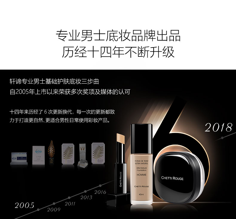 Chetti Rouge Xuan Guangguang Trẻ hóa chuyên nghiệp Foundation Foundation Makeup Set Kem che khuyết điểm Foundation Makeup son dưỡng môi nam