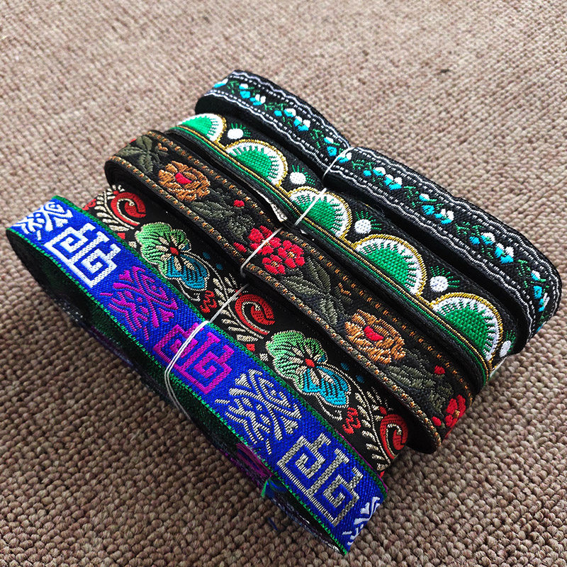 Guizhou lace accessories minority clothing decoration 2 cm decoration weaving belt national fabric artisanal DIY