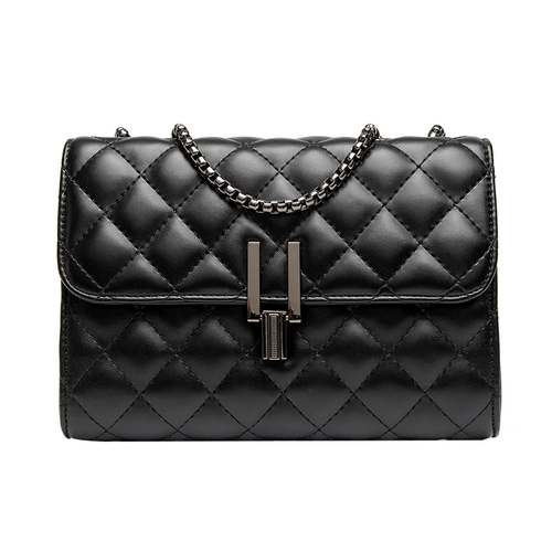 Небольшая сумка, сумка через плечо, цепь, сумка на одно плечо, из натуральной кожи, на цепочке