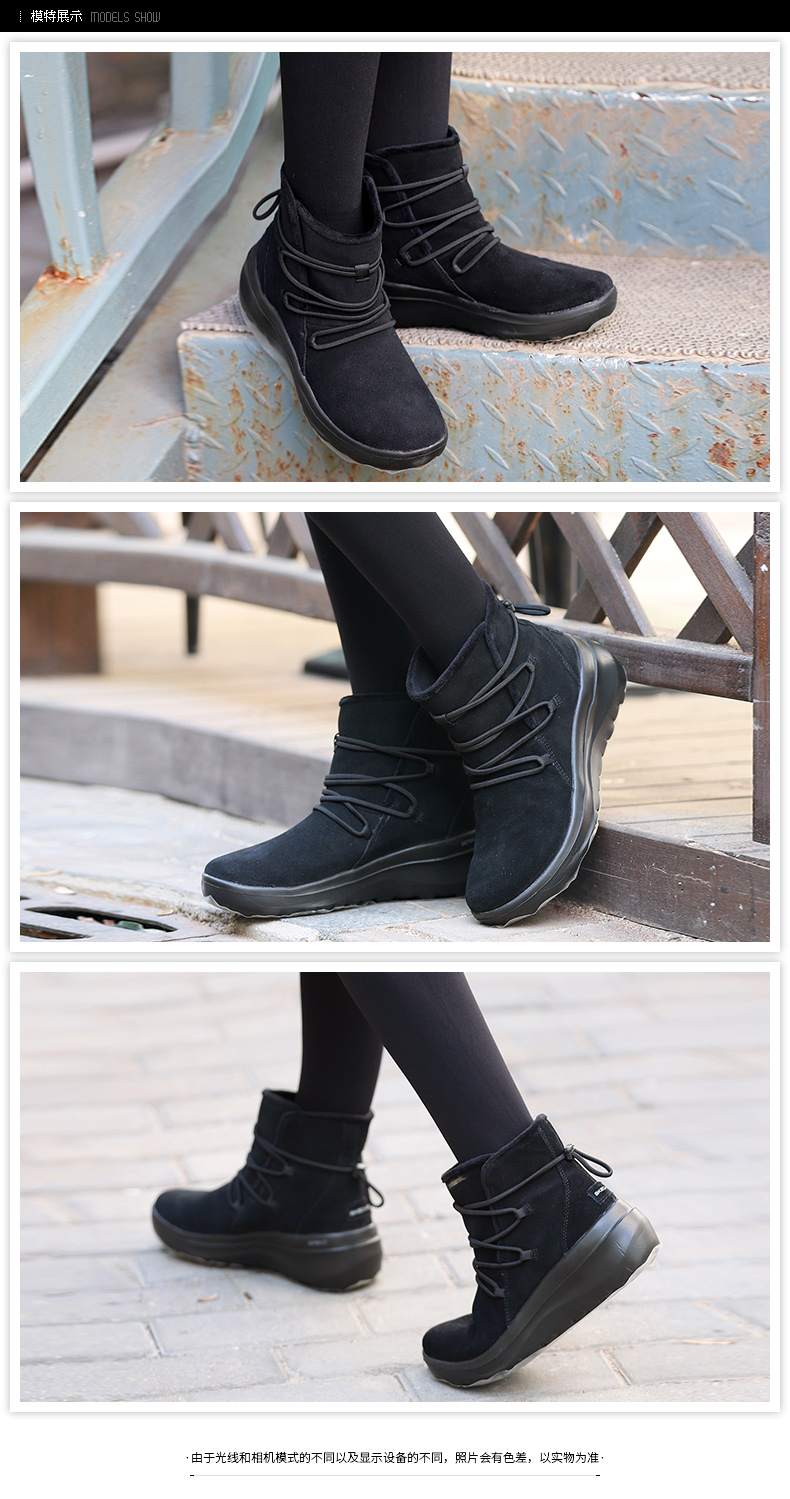 Skechers Giày Skechers ấm thời trang cộng với giày nhung cao giúp giày thông thường giày 15547 giày thể thao nam sneaker
