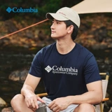 Columbia, дорожная спортивная хлопковая футболка, короткий рукав