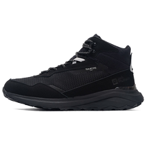 Wolf claw black mid-top hiking shoes for men in autumn and winter new outdoor breathable splicing casual shoes cushioning and comfortable hiking shoes