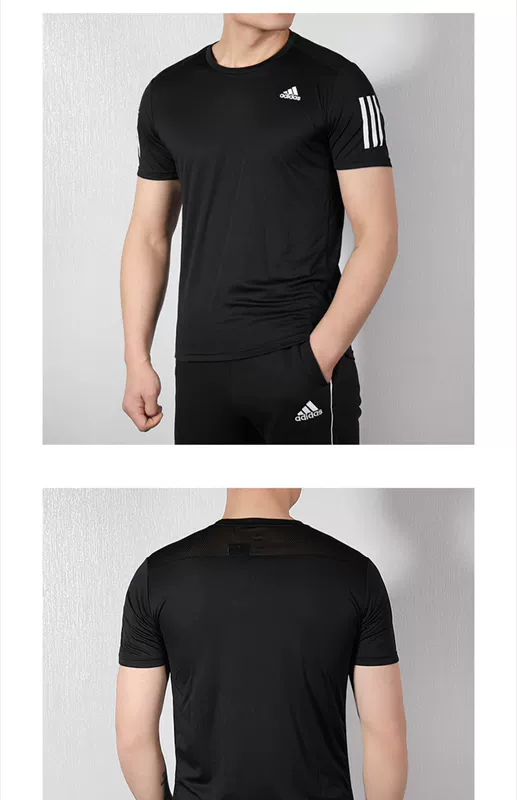 Adidas Adidas Men 2019 Mùa hè Mới Áo thể thao thoáng khí Cổ tròn tay áo ngắn tay CW3927 - Áo phông thể thao