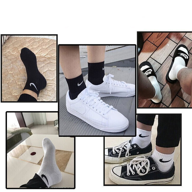 Nike Nike Socks Men's Official Flagship Store ຂອງແທ້ກິລາ Socks ກາງທໍ່ຜູ້ຊາຍ Socks ແມ່ຍິງ 2024 Summer Socks ແມ່ຍິງ