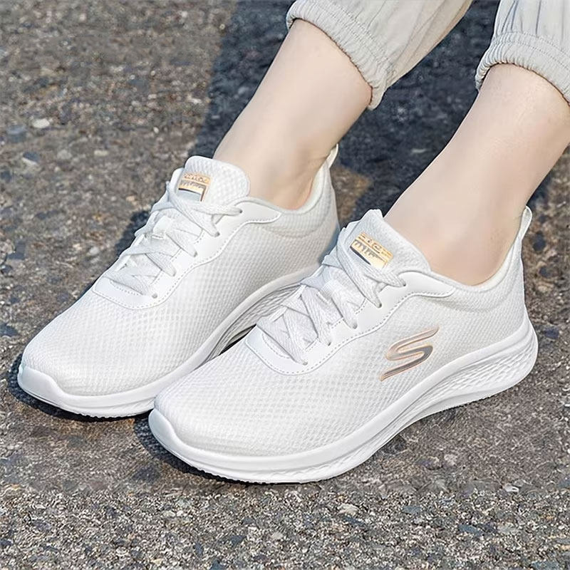Skechers Official Authentic Women's Shoes 2026 Summer New Sports Shoes Women's Casual Shoes Shock-Absorbing Breathable Running Shoes