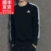 Áo len nam Adidas mùa thu đông 2018 Trang phục thể thao mới giản dị cổ tròn đan áo thun BQ9645 áo khoác hoodie zip Thể thao lông cừu / jumper