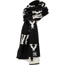 MLB officiel hommes et femmes même style rétro presbytie écharpe printemps nouveau noir et blanc contraste couture décontracté chaud écharpe